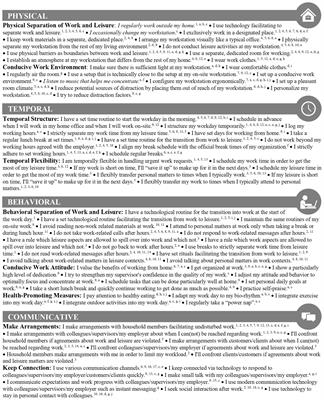 Associations between the implementation of telework strategies and job performance: Moderating influences of boundary management preferences and telework experience